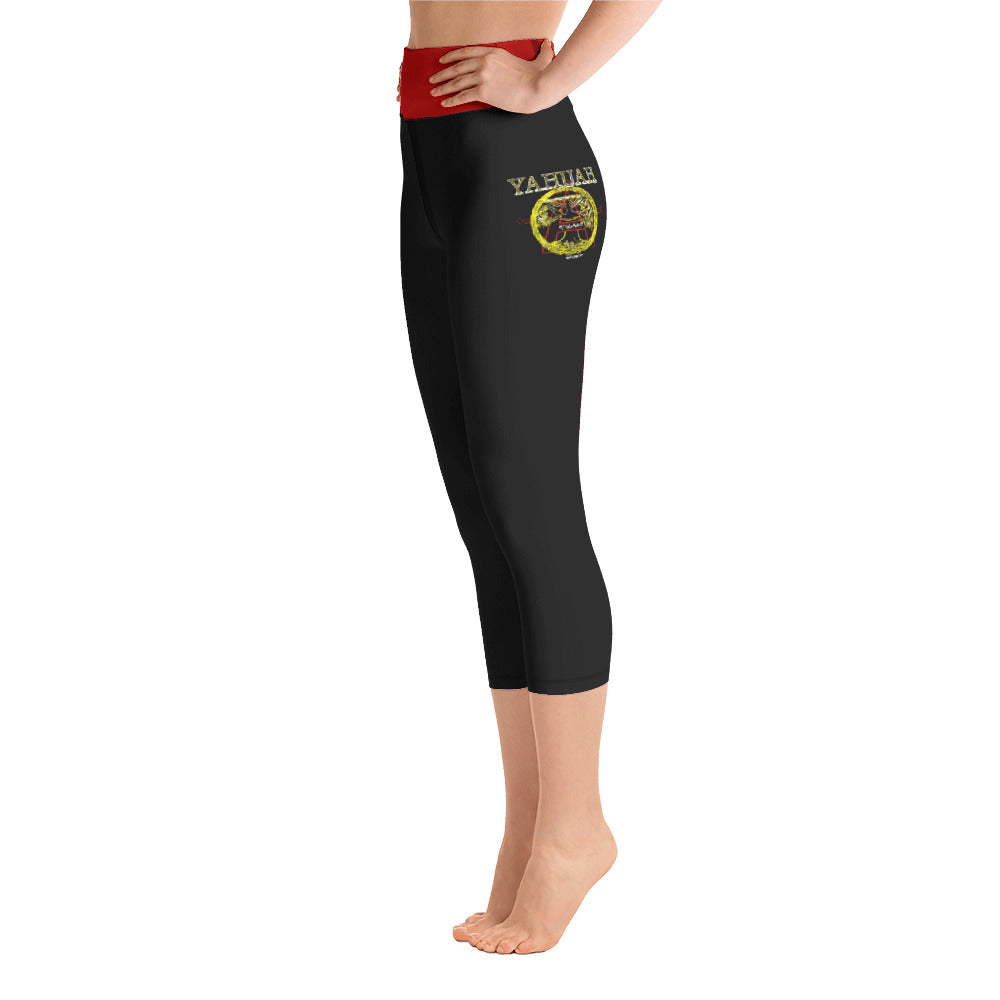 A-Team 01 Red Designer Yoga Capri Leggings