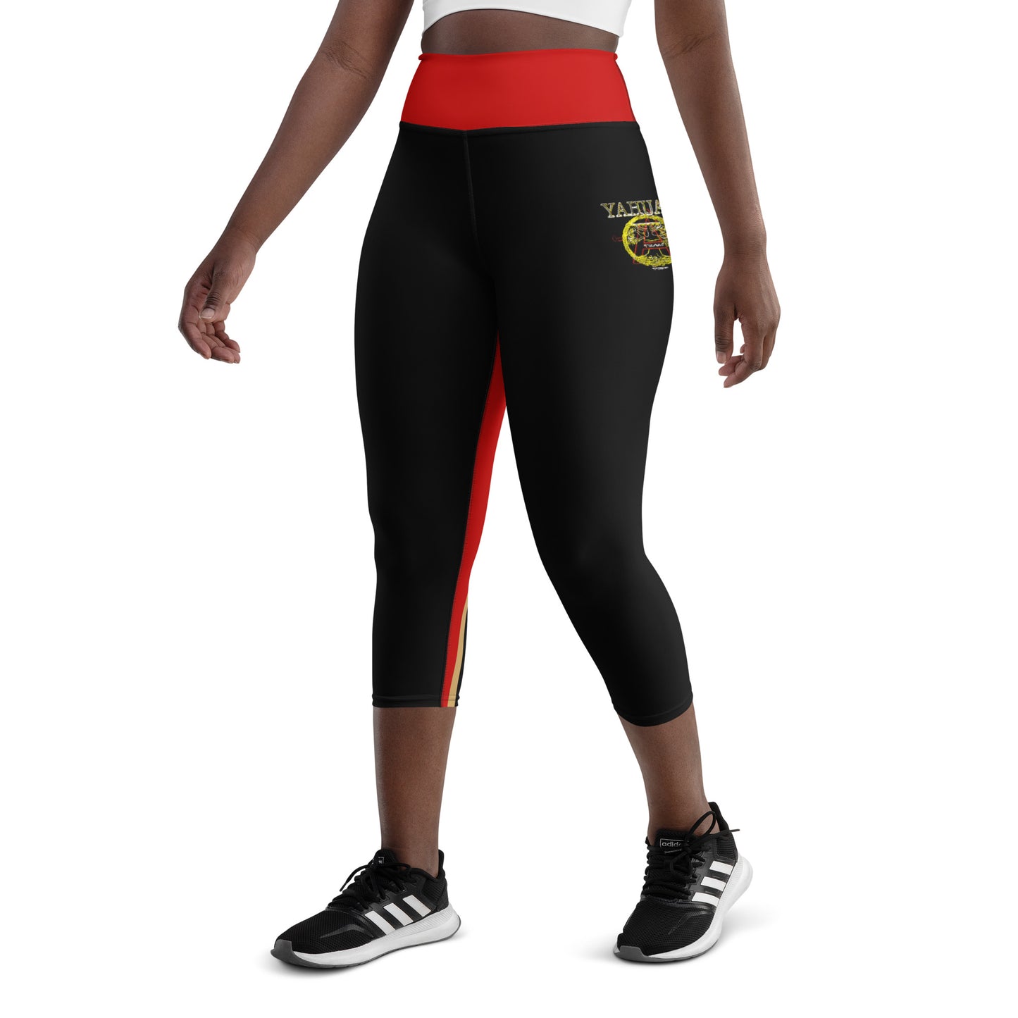 A-Team 01 Red Designer Yoga Capri Leggings