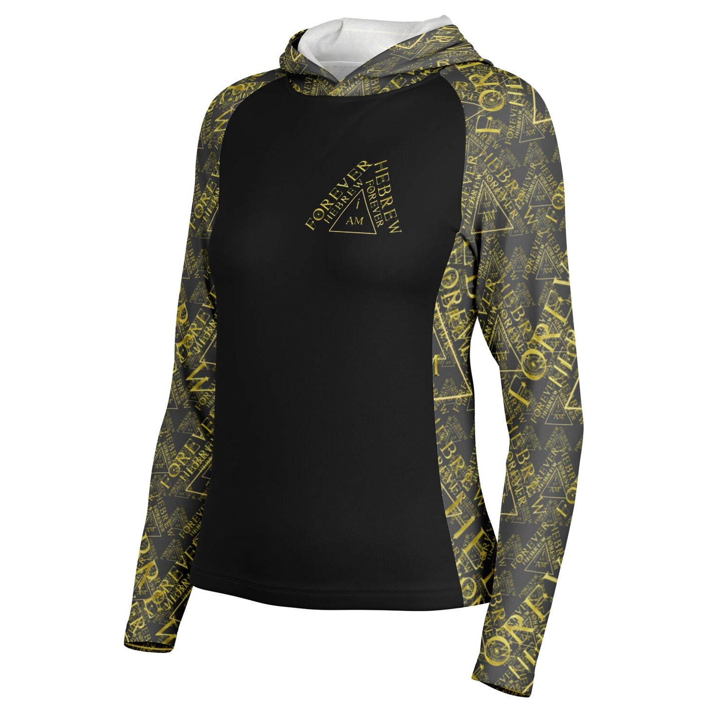 I AM HEBREW 03-01 Ladies Designer Lightweight Raglan Hoodie