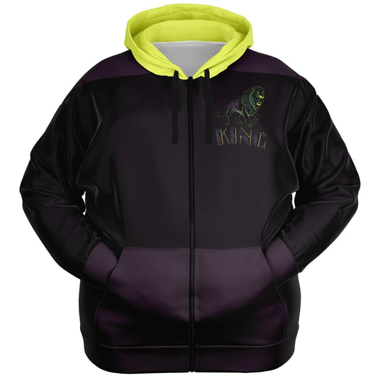 KING 01-01 Men's Designer Athletic Plus Size Zip Hoodie