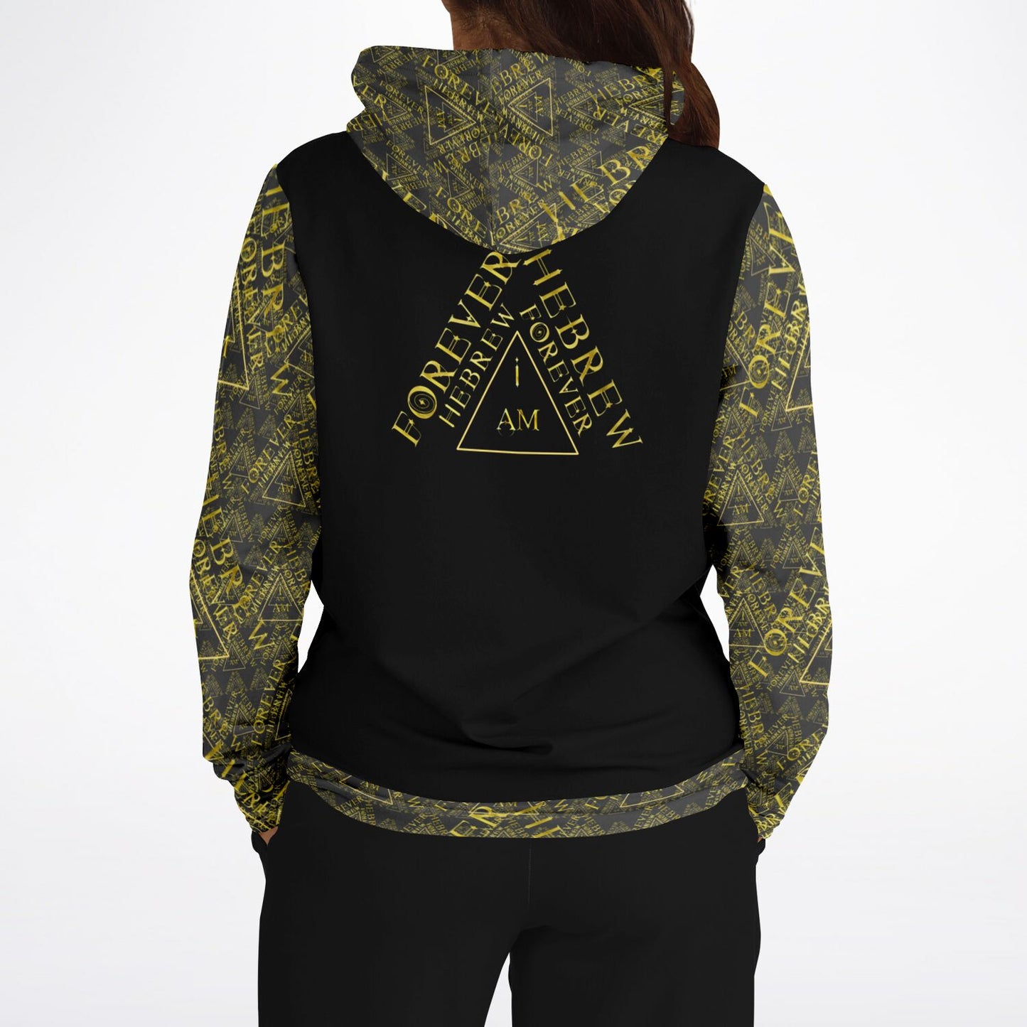 I AM HEBREW 03-01 Designer Triblend Fleece Lined Unisex Hoodie