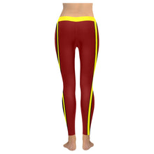 Cargar imagen en el visor de la galería, Yahuah-Tree of Life 02-01 Red Designer Low Rise Leggings