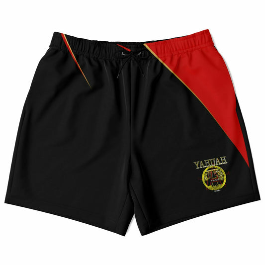 A-Team 01 Red Men's Designer Athletic Elastic Shorts