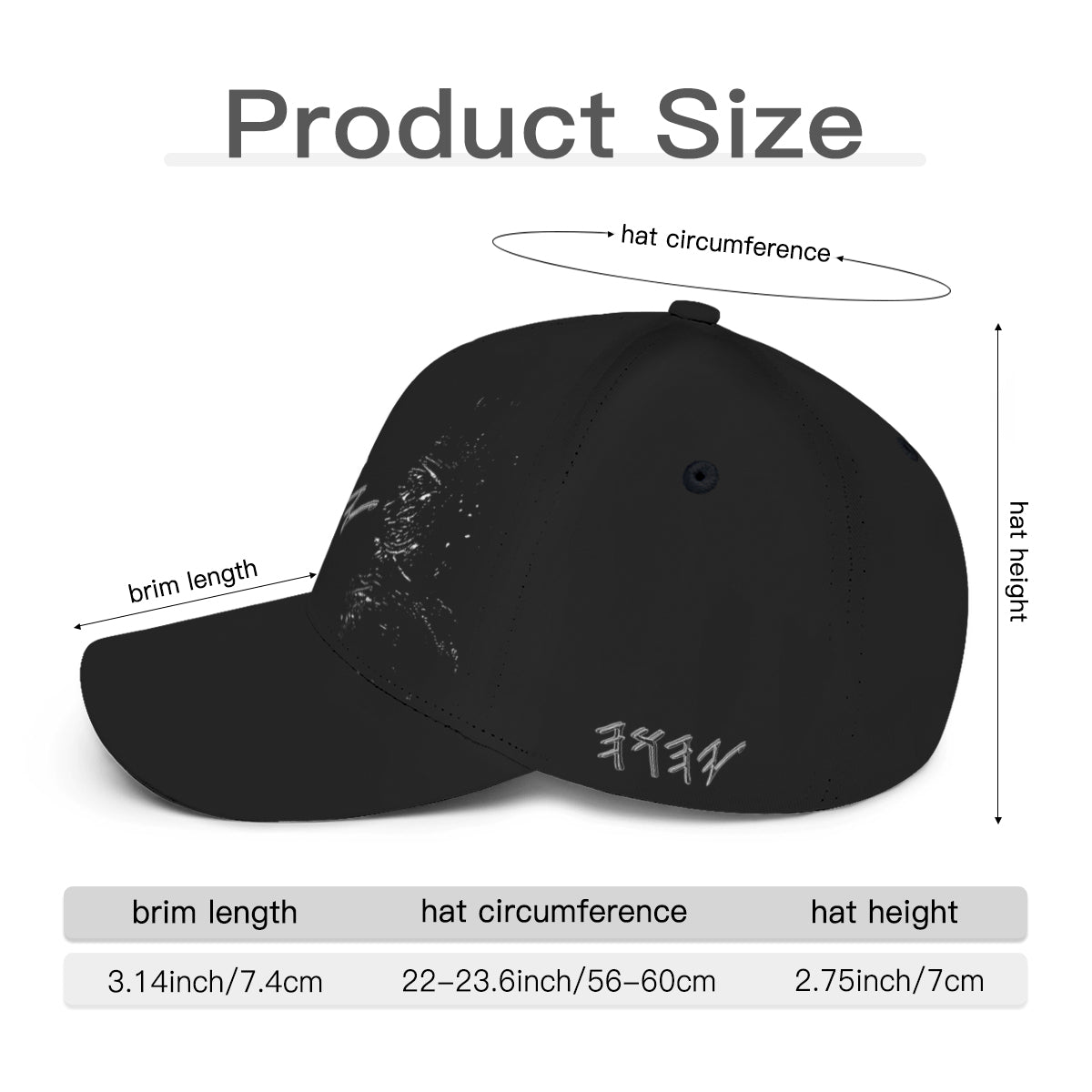 Yahuah Logo 01-01 Designer Curved Brim Baseball Cap