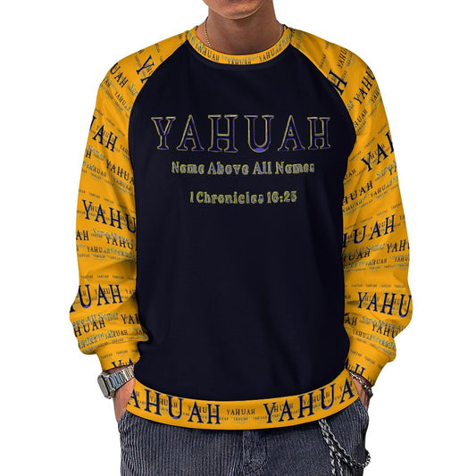 Yahuah-Name Above All Names 02-01 Men's Designer Raglan Sweatshirt