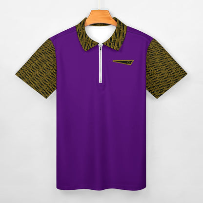The Flag of David | Men's Zip Placket Polo | 7 colors