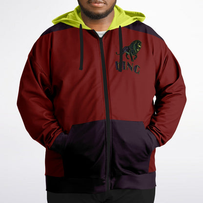 KING 01-02 Men's Designer Triblend Fleece Lined Plus Size Zip Hoodie