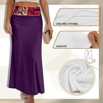 TRP Floral Print 03: Hibiscus Flowers 01-01 Tropical Bloom Mermaid Skirt