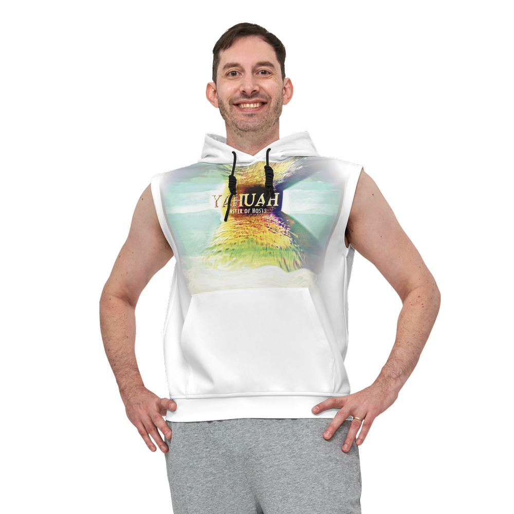 Yahuah-Master of Hosts 02-03 Men's Designer Heavyweight Sleeveless Pullover Hoodie