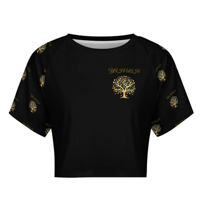 Yahuah: Tree of Life (01-01) | Raglan Crop Top (2 styles)