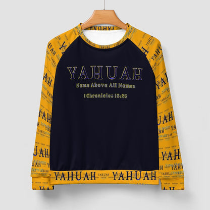 Yahuah-Name Above All Names 02-01 Men's Raglan Sweatshirt