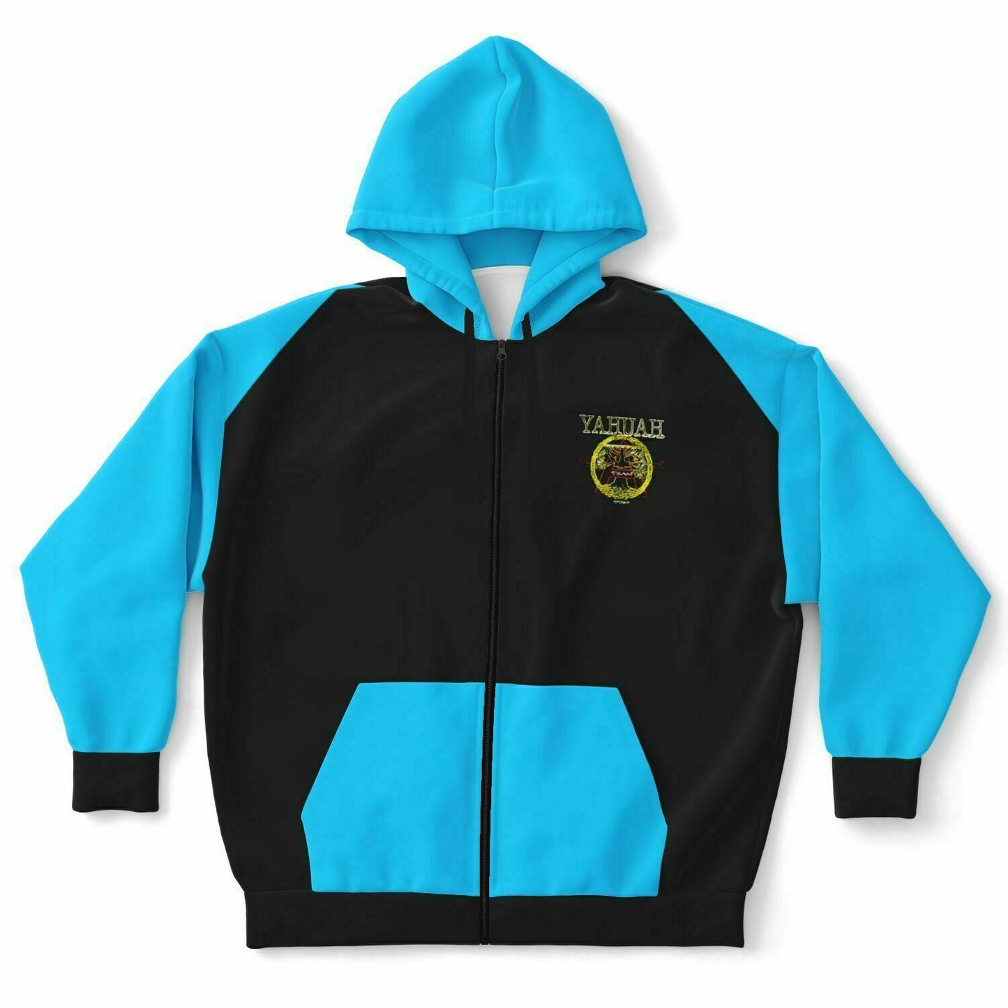 A-Team 01 Blue Designer Fashion Triblend Plus Size Unisex Full Zip Hoodie