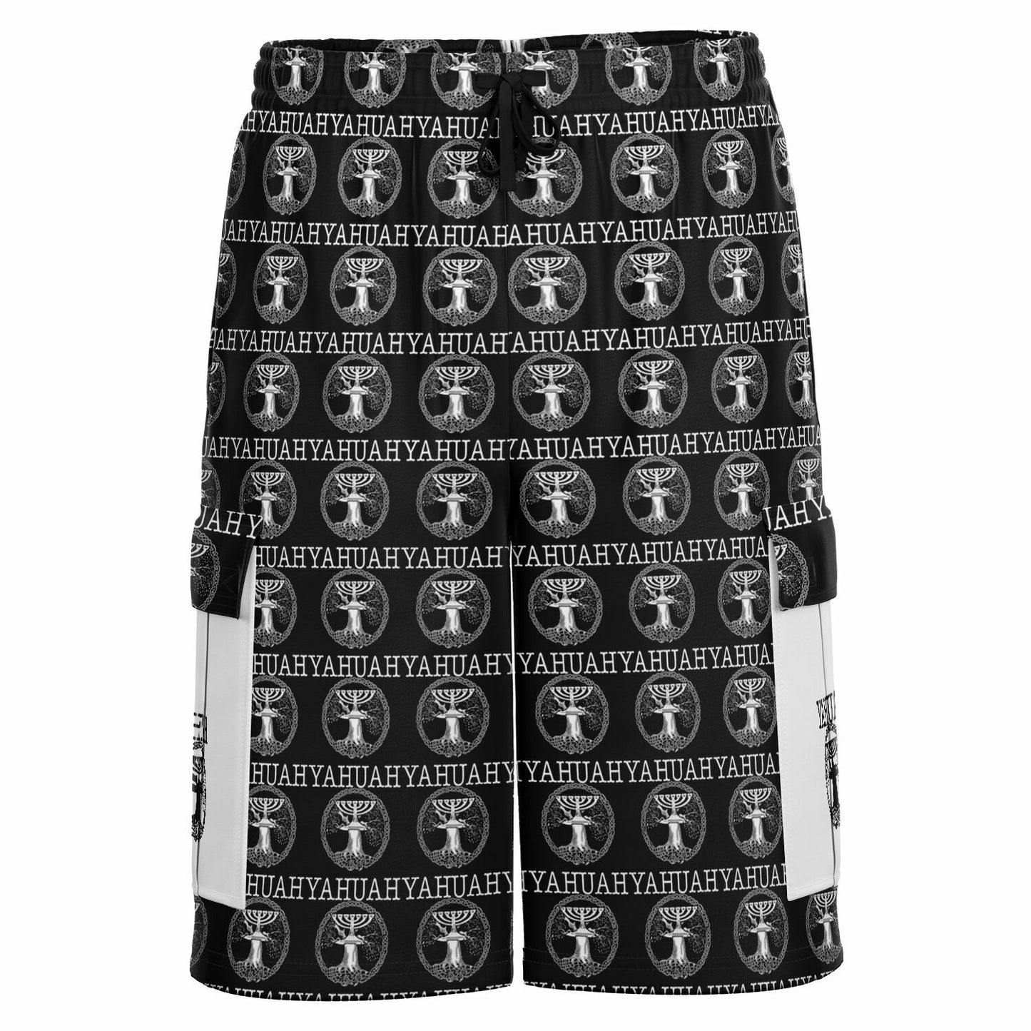 Yahuah-Tree of Life 02-06 Designer Unisex Heavyweight Cargo Shorts