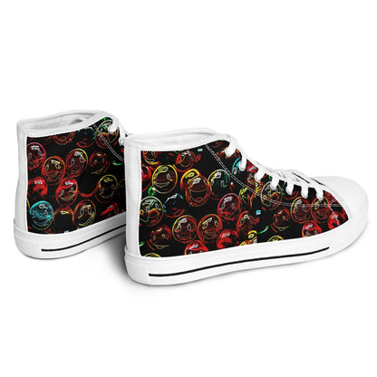 "Lighten Up" (01) | Unisex High Top Canvas Sneakers