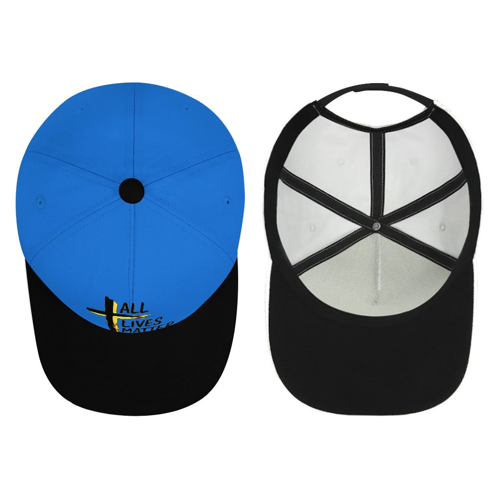 Outspoken Designs 04-01 "All Lives Matter" Designer Curved Brim Baseball Cap (7 colors)