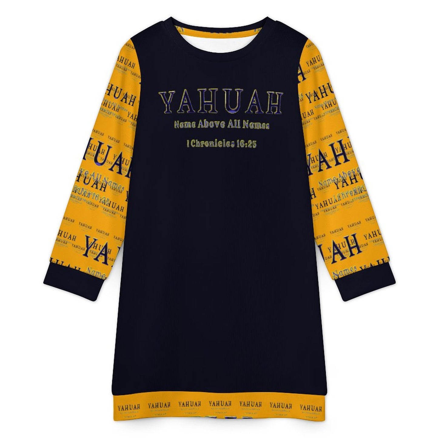 Yahuah-Name Above All Names 02-01 Designer Sweatshirt Dress