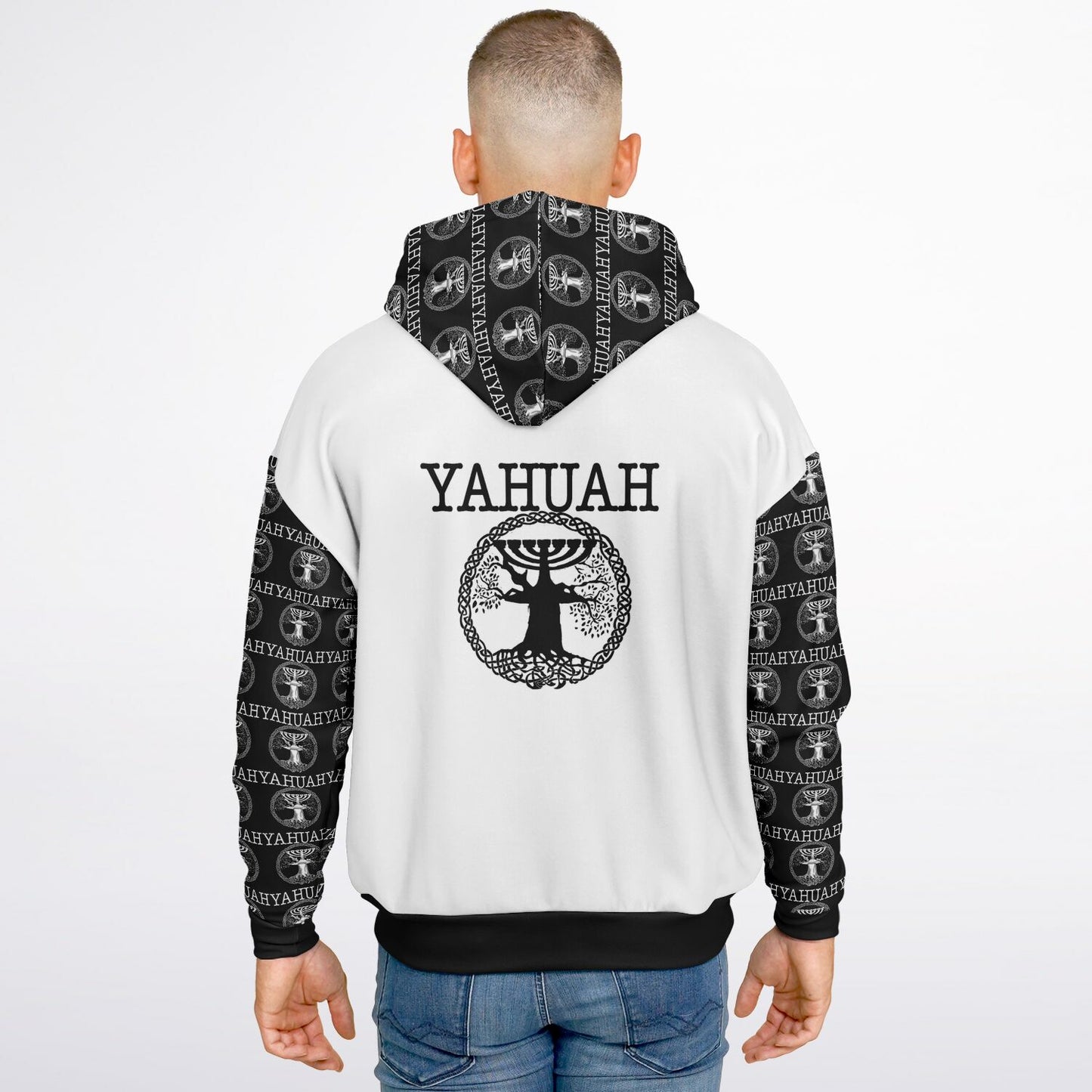 Yahuah-Tree of Life 02-06 Designer Heavyweight Oversized Fleece Lined Unisex Hoodie