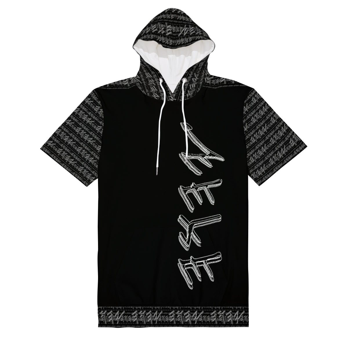 Yahuah Logo 01-02 Men's Designer Hooded Cotton T-shirt