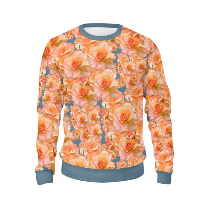 Floral Embosses: Roses 03-01 "Apricot Bloom Essential" Sweater