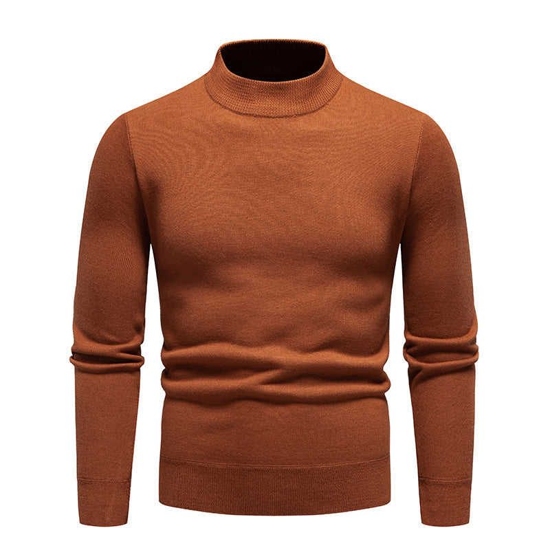 Mock Neck Solid Color Slim Fit Sweater for Men (11 colors)