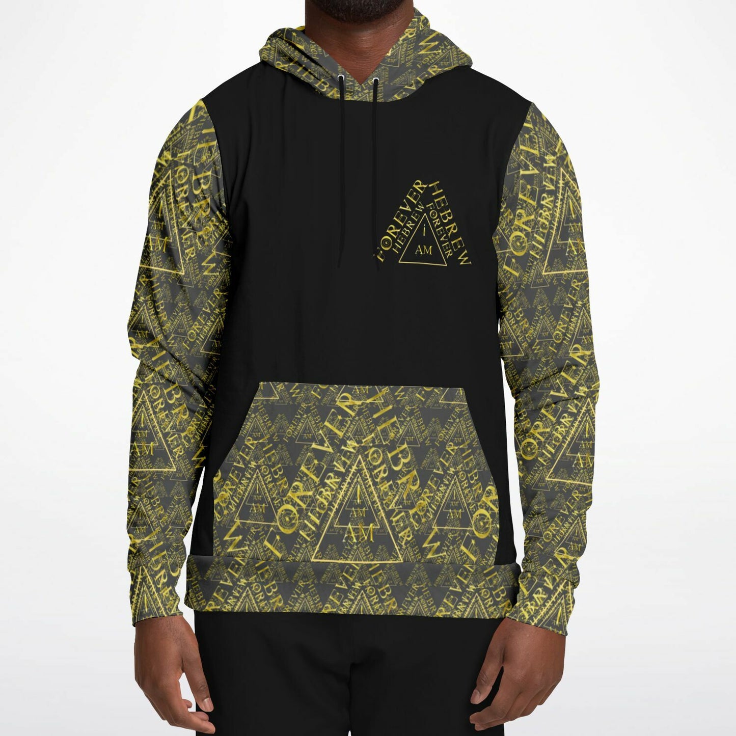 I AM HEBREW 03-01 Designer Triblend Fleece Lined Unisex Hoodie