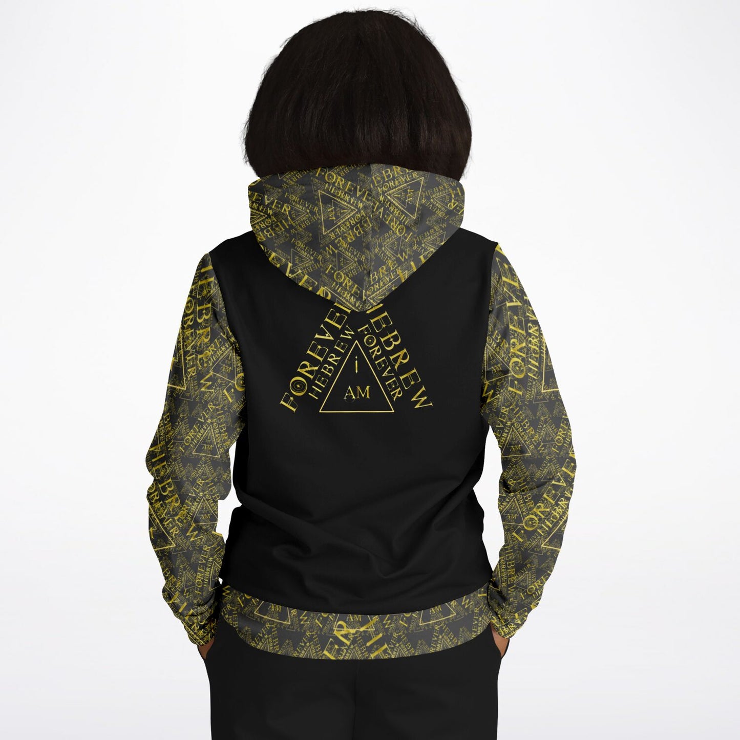 I AM HEBREW 03-01 Designer Triblend Fleece Lined Unisex Hoodie