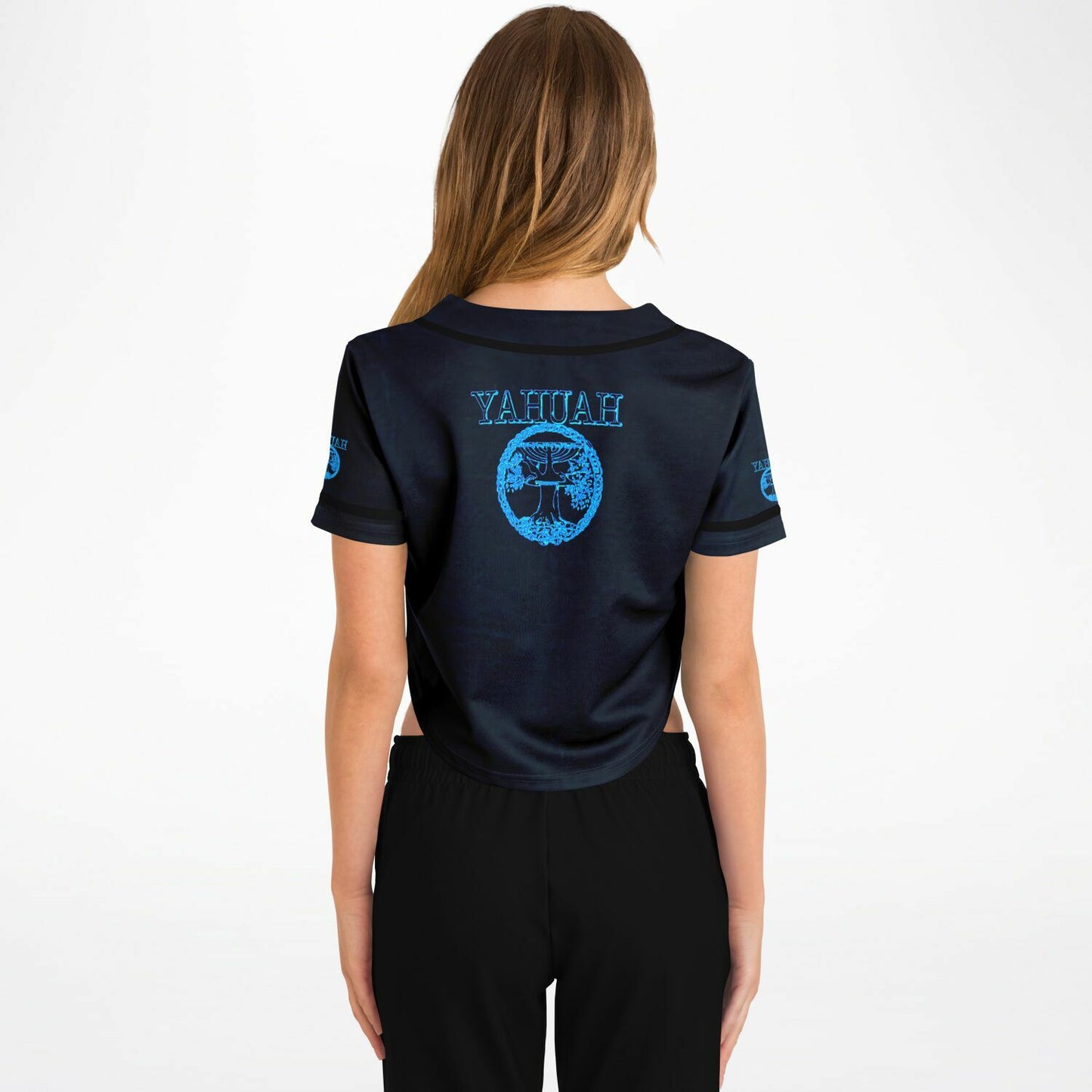 Yahuah-Tree of Life 02-02 Designer Cropped Softball Jersey