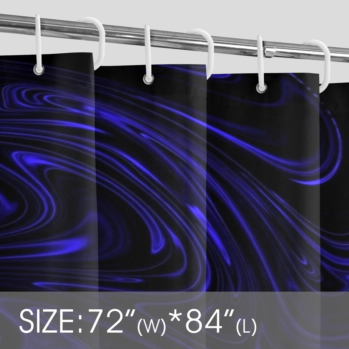 Flow (01-02): Cobalt, The Heavenly Depths | Shower Curtain | 2 sizes (Hooks not included)