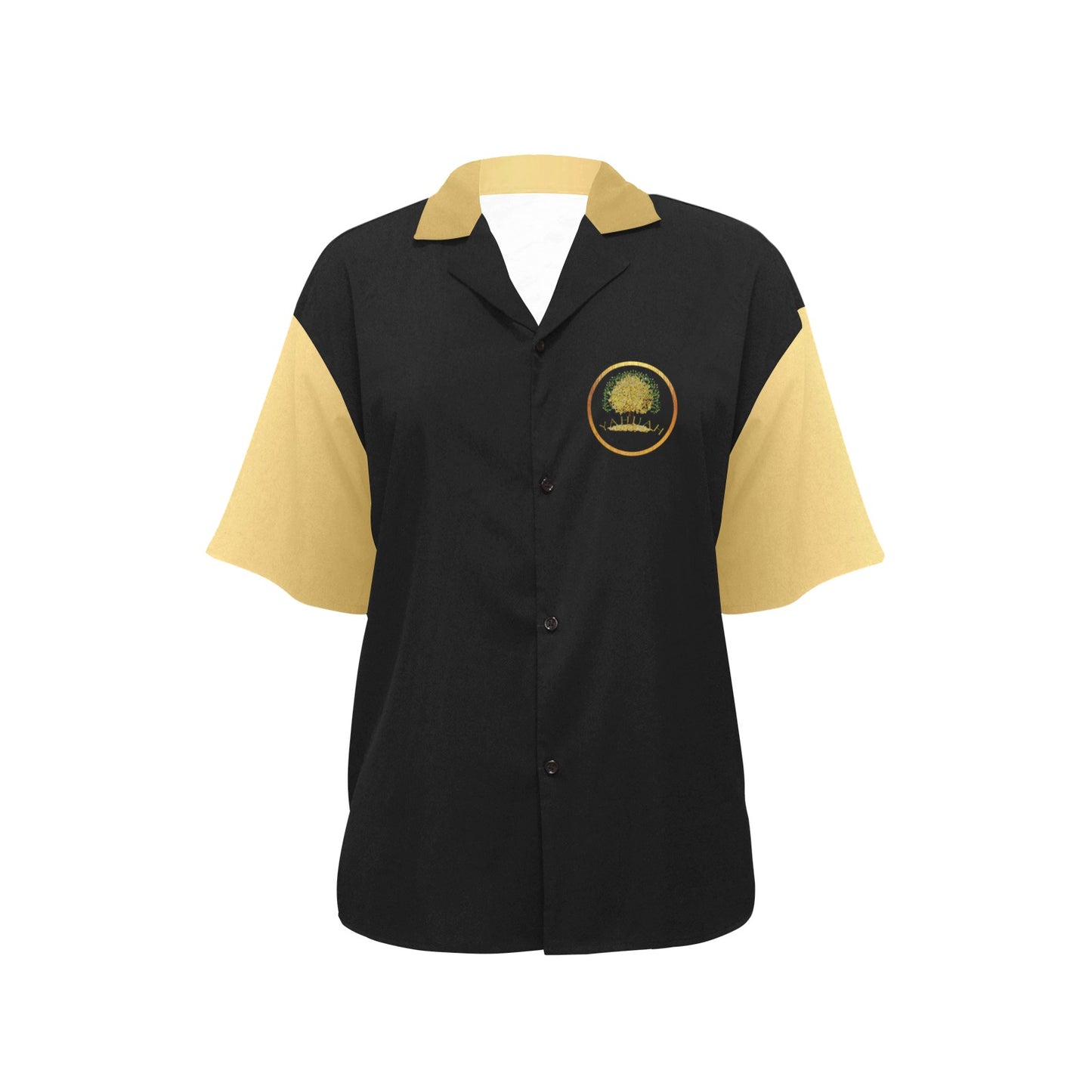 Yahuah-Tree of Life 03-01 Ladies Designer Button-down Shirt