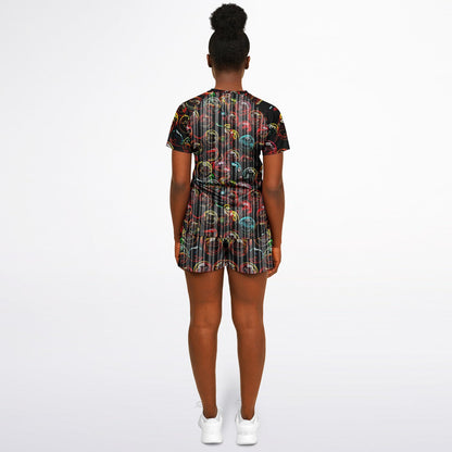 Outspoken Designs 01-01 "Lighten Up" Designer Raglan T-shirt & Shorts Set