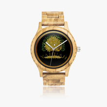 Load image into Gallery viewer, Yahuah-Tree of Life 03-01 Designer Italian Olive Lumber Wooden 45mm Quartz Unisex Watch