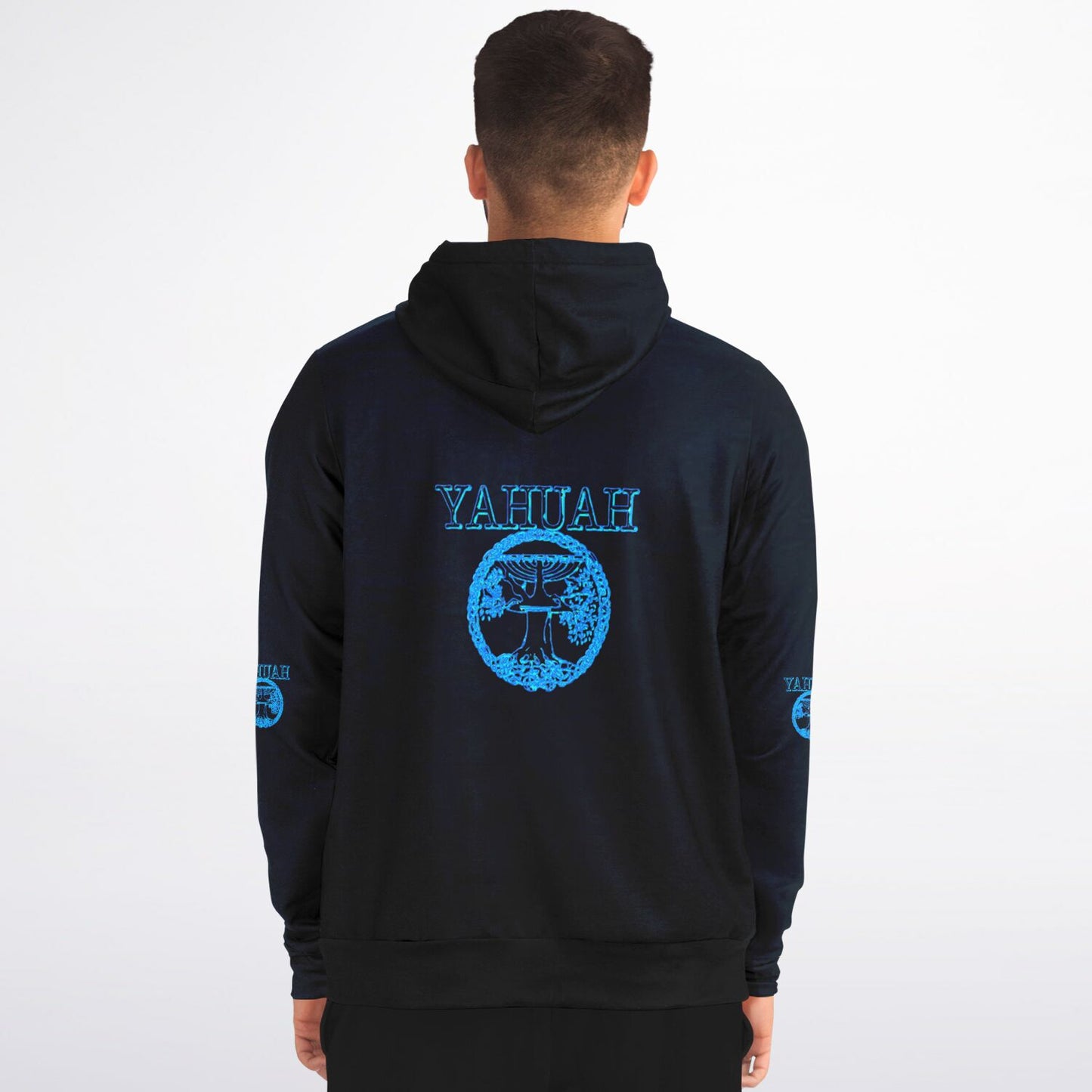Yahuah-Tree of Life 02-02 Designer Athletic Unisex Zip Hoodie
