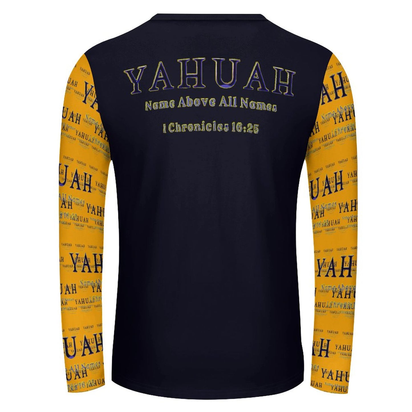 Yahuah-Name Above All Names 02-01 Men's Designer Long Sleeve Cotton  T-shirt