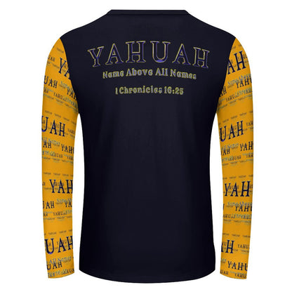 Yahuah-Name Above All Names 02-01 Men's Long Sleeve Cotton T-shirt