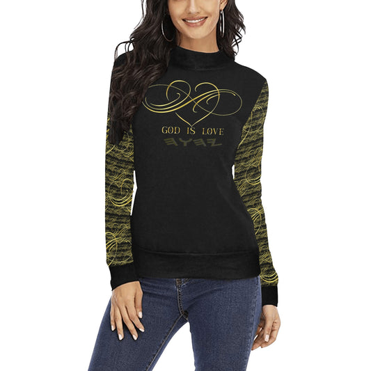 Truth Illustrated 04-01 Designer Mock Neck Slim Fit Sweatshirt