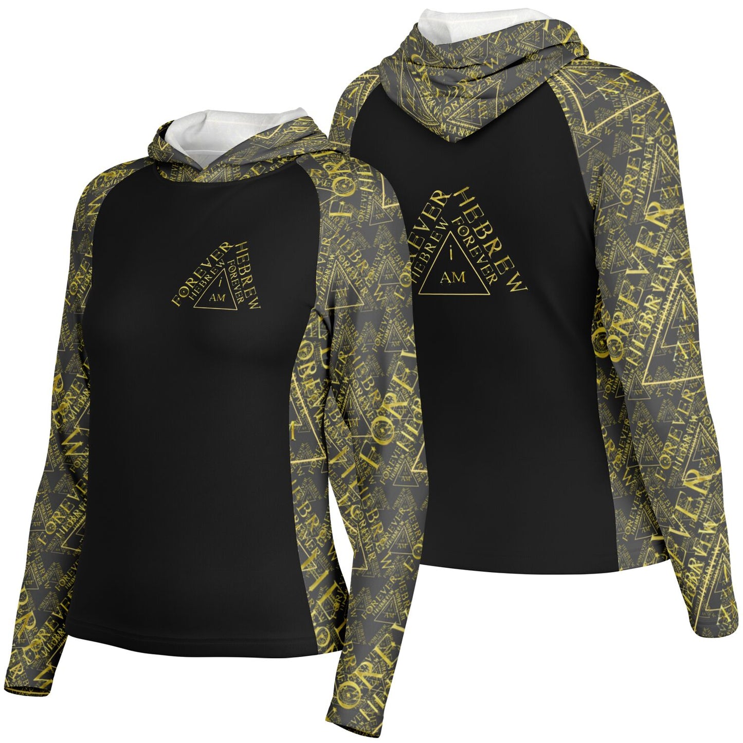 I AM HEBREW 03-01 Ladies Designer Lightweight Raglan Hoodie