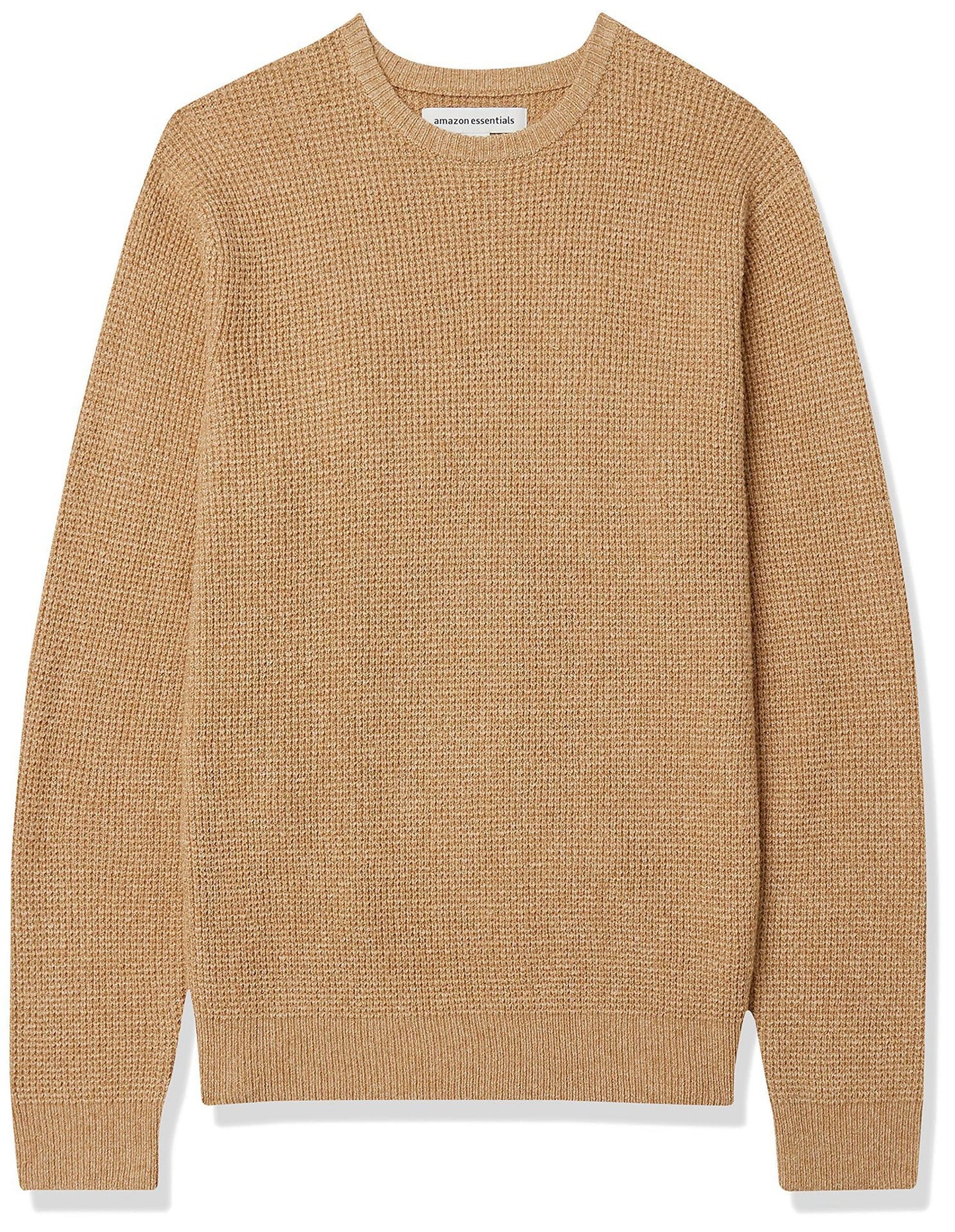 Men's Solid Color Crewneck Waffle Knit Sweater (9 colors)