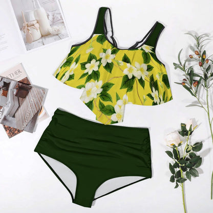 TRP Floral Print 10: Jasmine Vine 01-01 Designer Plus Size Tankini