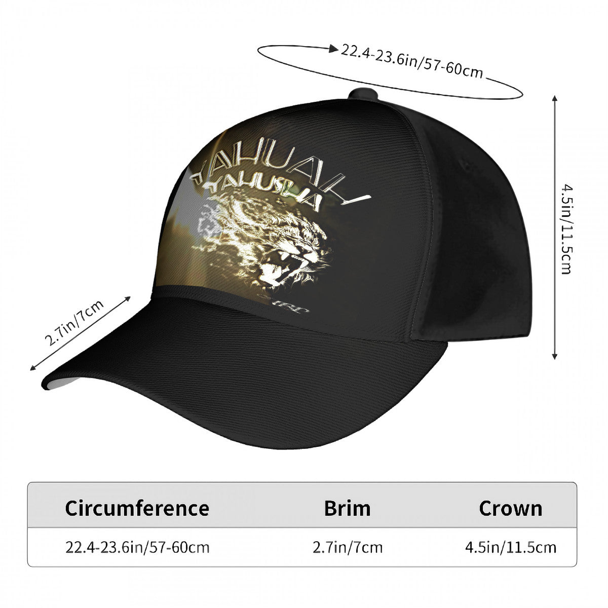 Yahuah Yahusha 01-01 Designer Curved Brim Baseball Cap