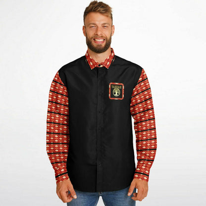 Yahuah Logo 02 Men's Point Collar Shirt