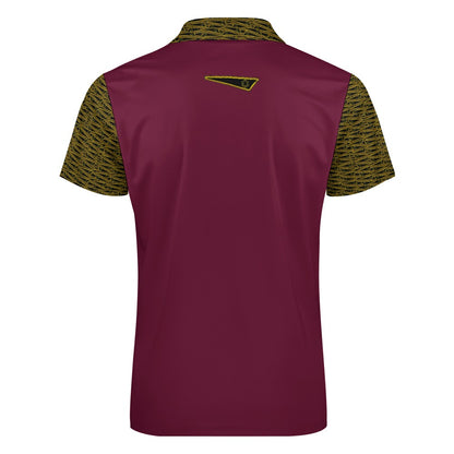 The Flag of David | Men's Zip Placket Polo | 7 colors