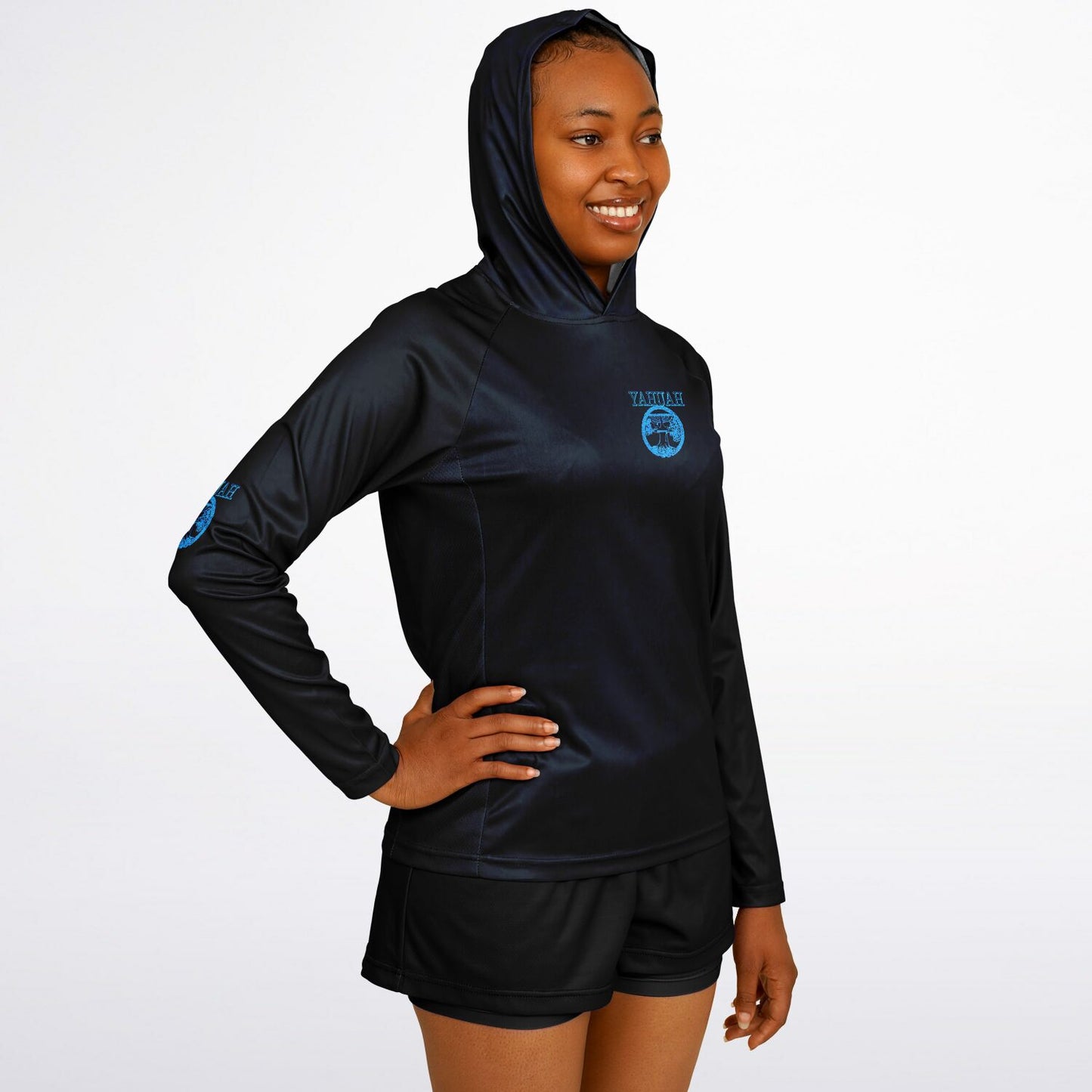 Yahuah-Tree of Life 02-02 Ladies Designer Lightweight Raglan Hoodie