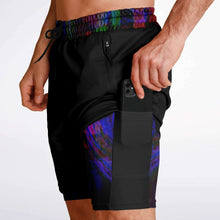 Cargar imagen en el visor de la galería, SOY HEBREO 01-01 Pantalones cortos 2 en 1 de diseñador para hombre 