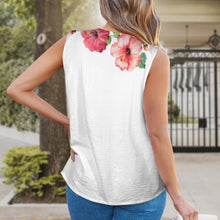 Cargar imagen en el visor de la galería, TRP Floral Print 03 Designer Knotted Sleeveless Tank Top