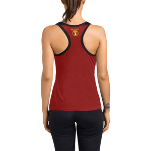 Yahuah-Tree of Life 02-01 Red Ladies Designer Racerback Tank Top