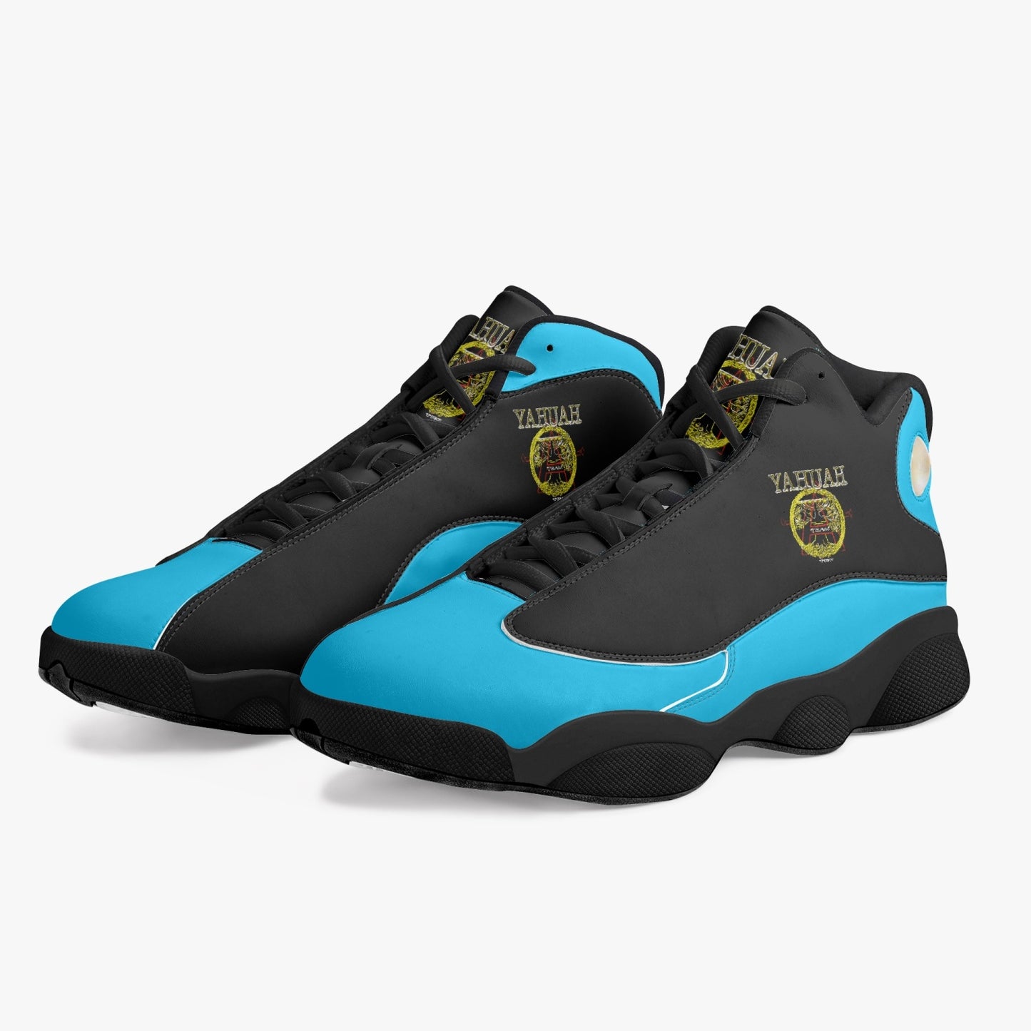 A-Team 01 Blue Unisex Black Sole Basketball Sneakers