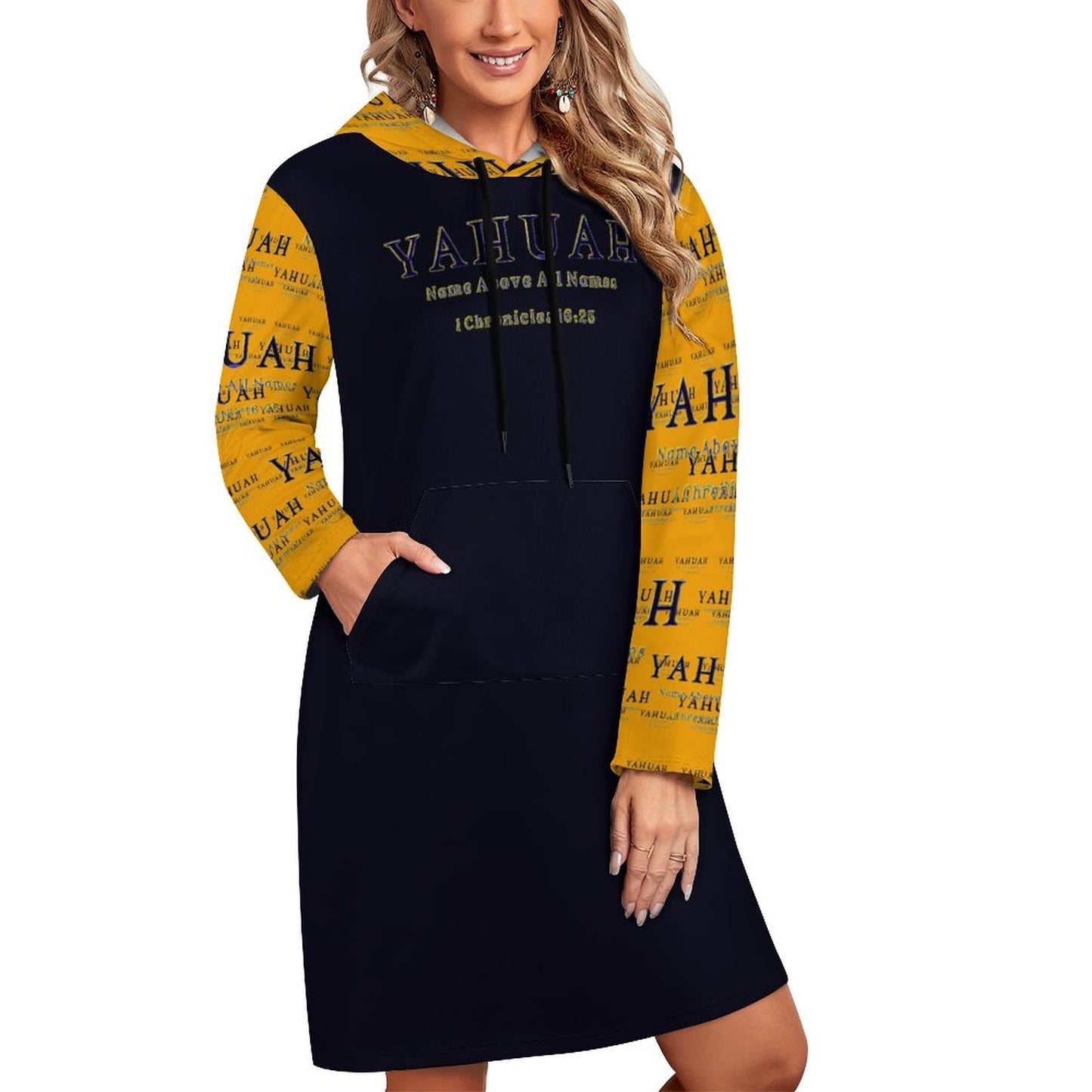 Yahuah-Name Above All Names 02-01 Designer Hoodie Dress