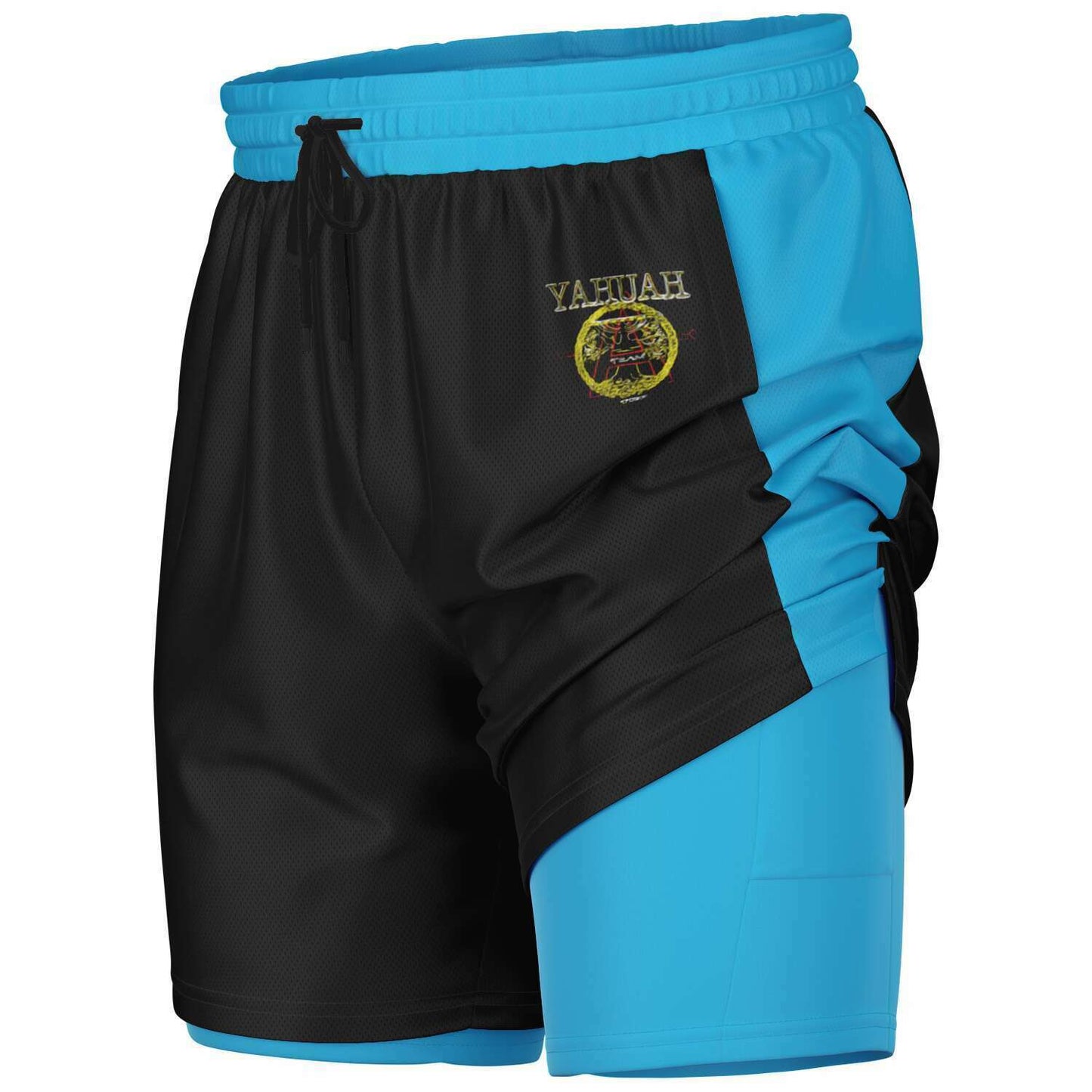 A-Team 01 Blue Men's Designer 2-in-1 Shorts