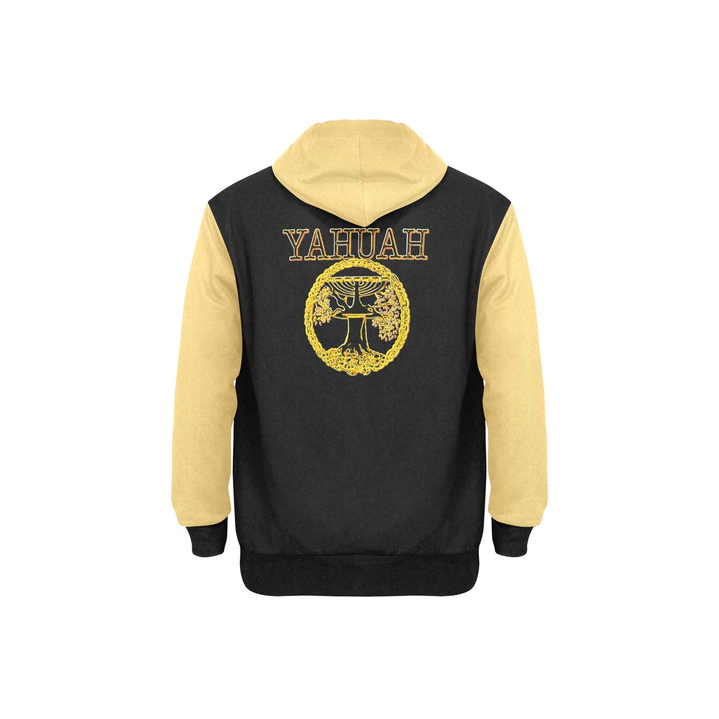 Yahuah-Tree of Life 02-03 Elect Men's Designer High Neck Fleece Lined Pullover Hoodie