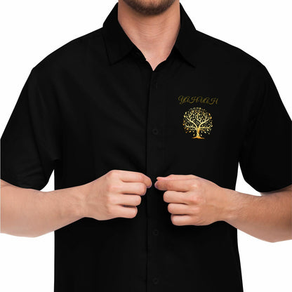 Yahuah-Tree of Life 01-01 Men's Designer Spread Collar Shirt